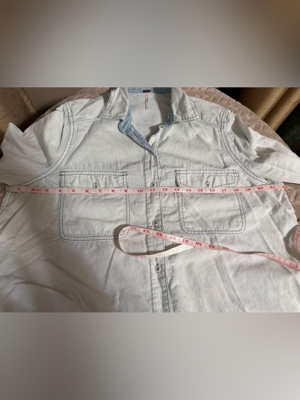 Free People "Bandana Bandit" Button Down Shirt M - Picture 11 of 11